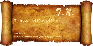 Tuska Mátyás névjegykártya